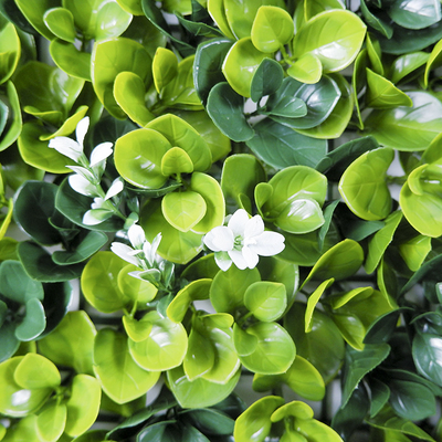 Plastic Artificial Grass Wall Anti UV Greenery Panels For Home Decoration