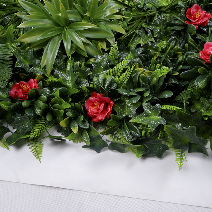 Parete artificiale dell'erba verde della barriera artificiale di plastica del legno di bosso di fabbricazione di alta qualità